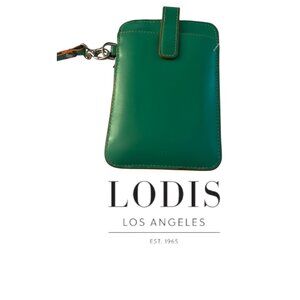 Lodis Small Wristlet Bright Green Leather